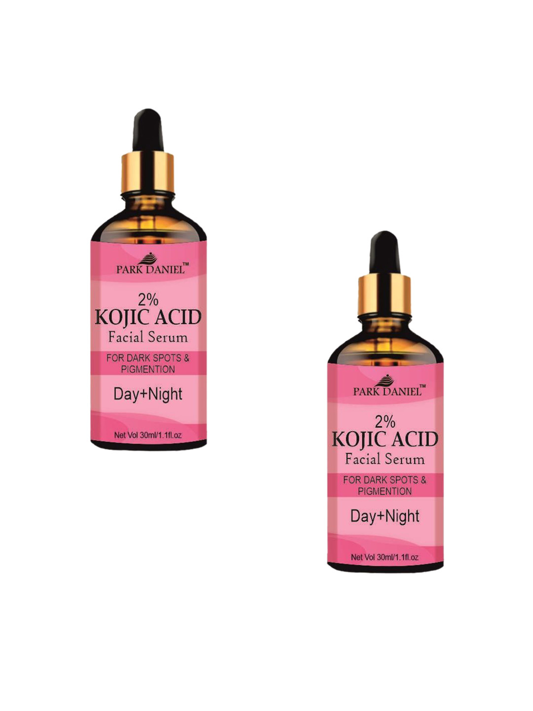 Park Daniel Set Of 2 2% Kojic Acid Face Serum To Reduce Hyperpigmentation- 30 ml Each