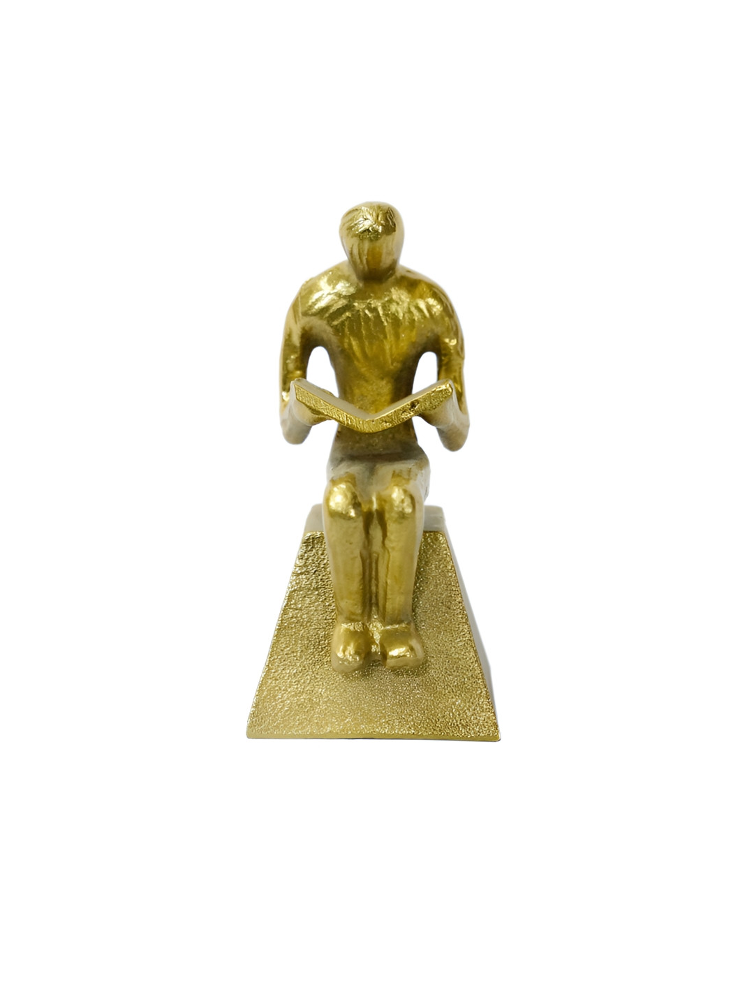 SHAURYA DESIGNS Gold Metal Metallic Study Room Medium Showpiece - 3.9 Inches