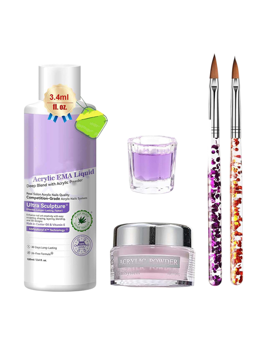 Ekinsu Set Of 4 Professional Acrylic Nail Combo