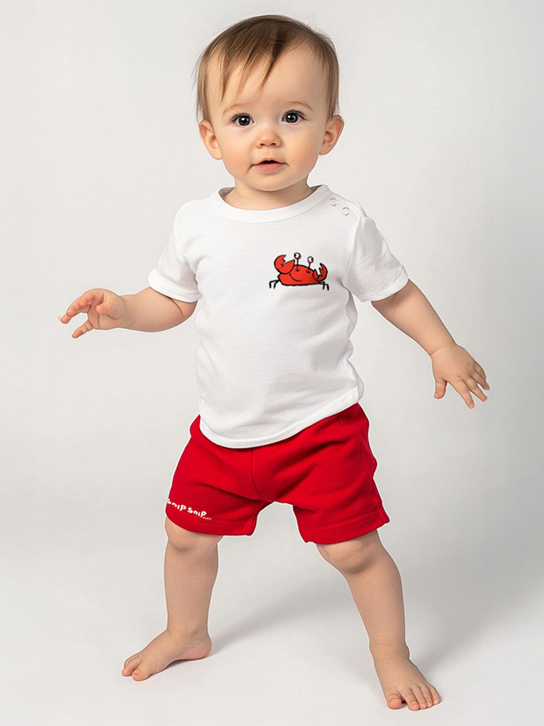 Nauti Nati Boys Beach Printed Pure Cotton T-shirt With Shorts