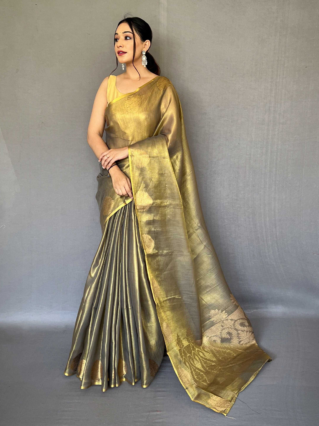 LeeliPeeri Designer Zari Tissue Saree