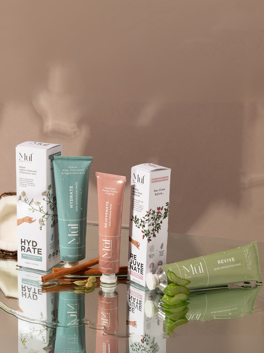 Mul Secrets Rejuvenate Skin Firming Care Face Mask With Rosehip & Peptide - 100 ml