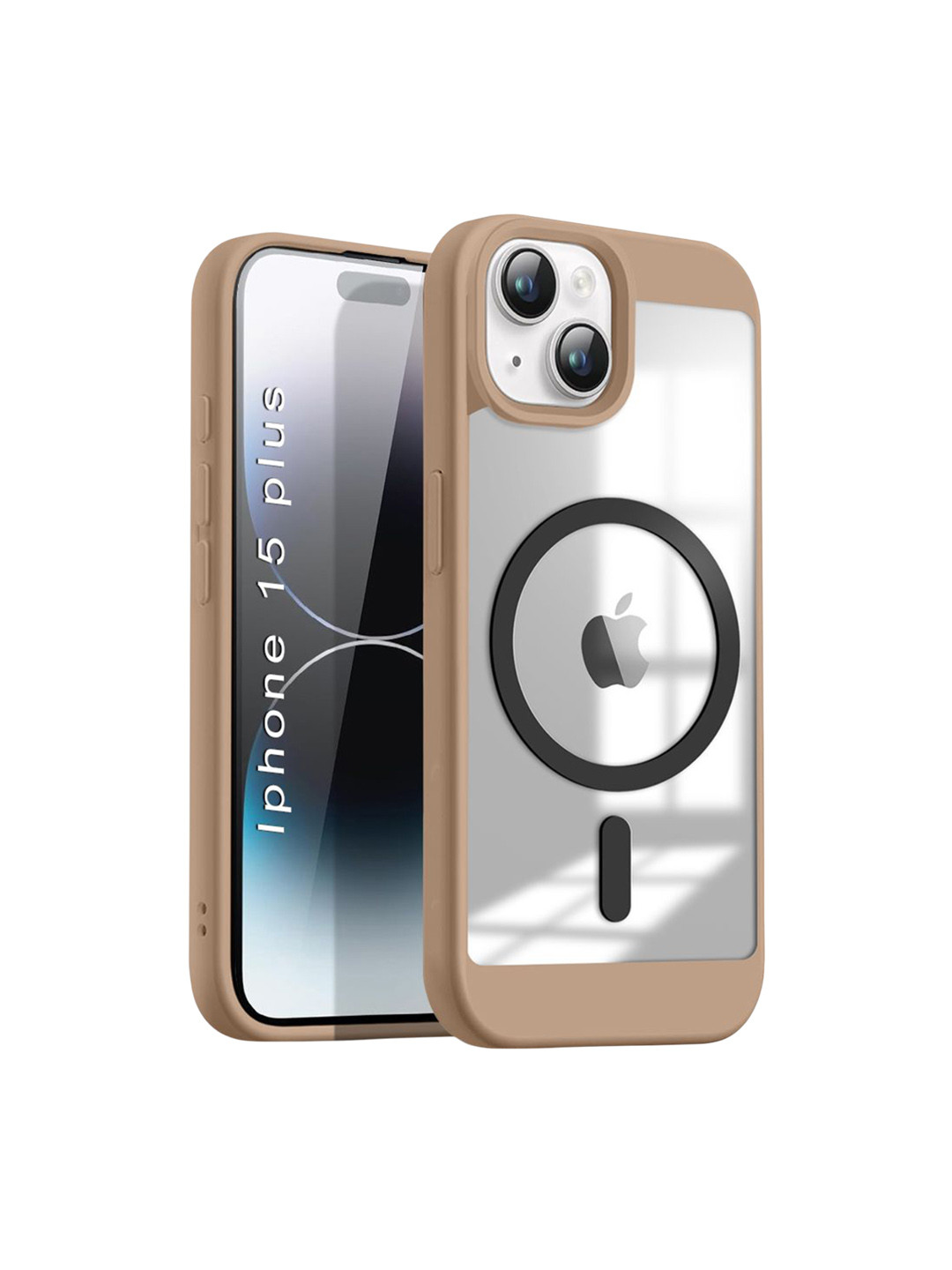 Luxury Kase Shockproof Transparent Clear Hard Back Cover Case For iPhone 15 Plus