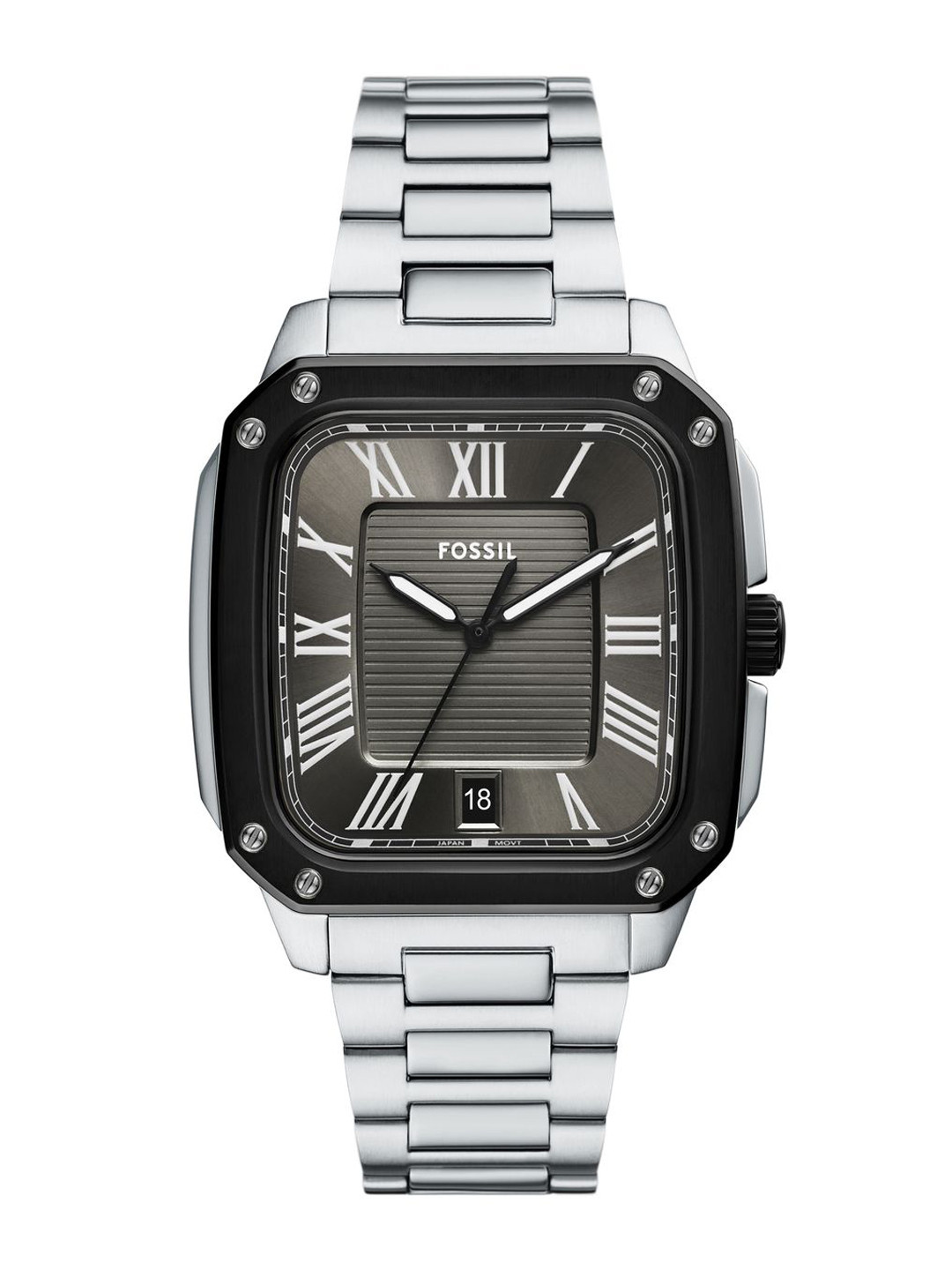 Fossil Men Embellished Dial & Stainless Steel Straps Analogue Watch AK_FS6122