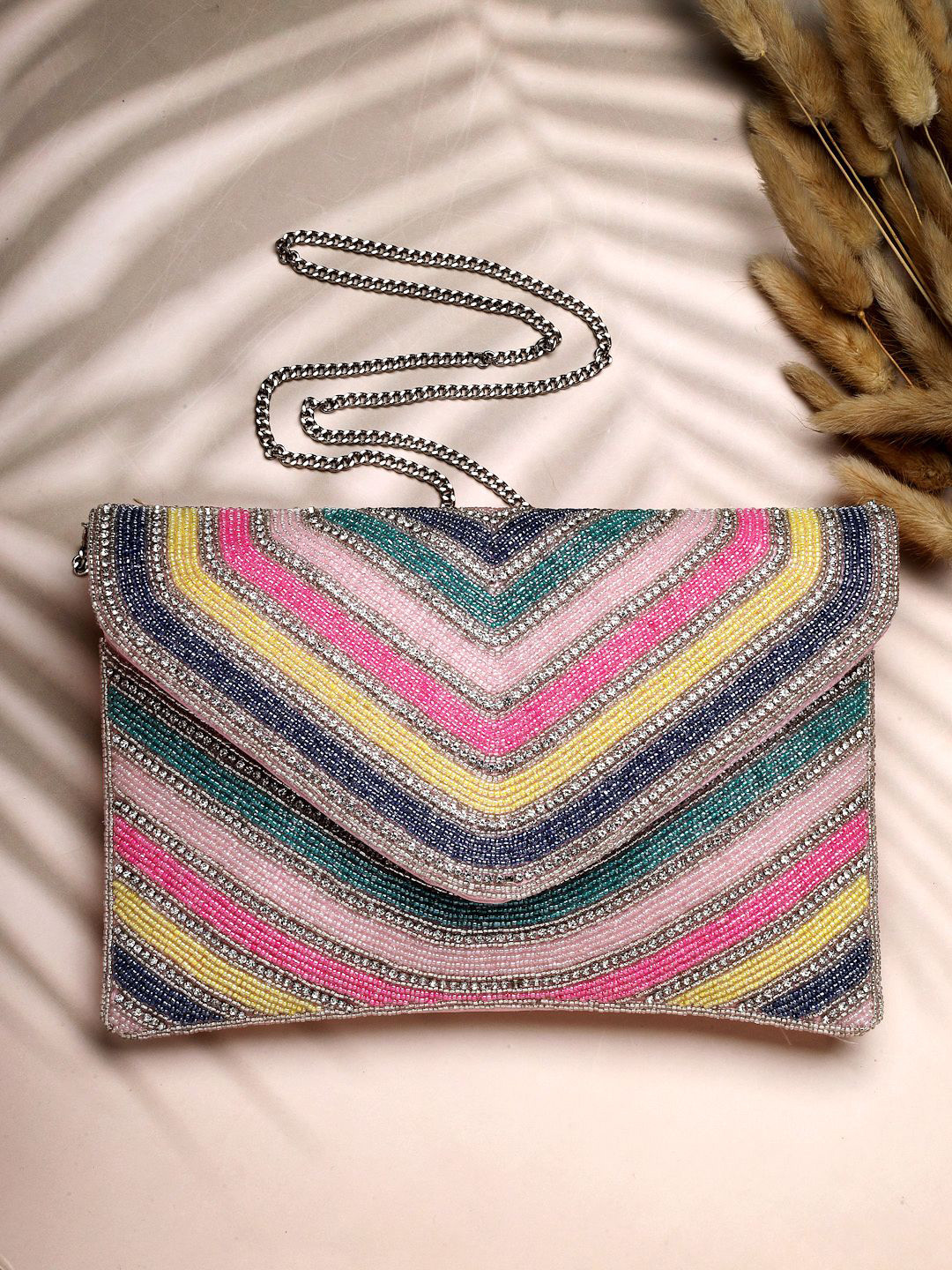 Anekaant Striped Structured Sling Bag