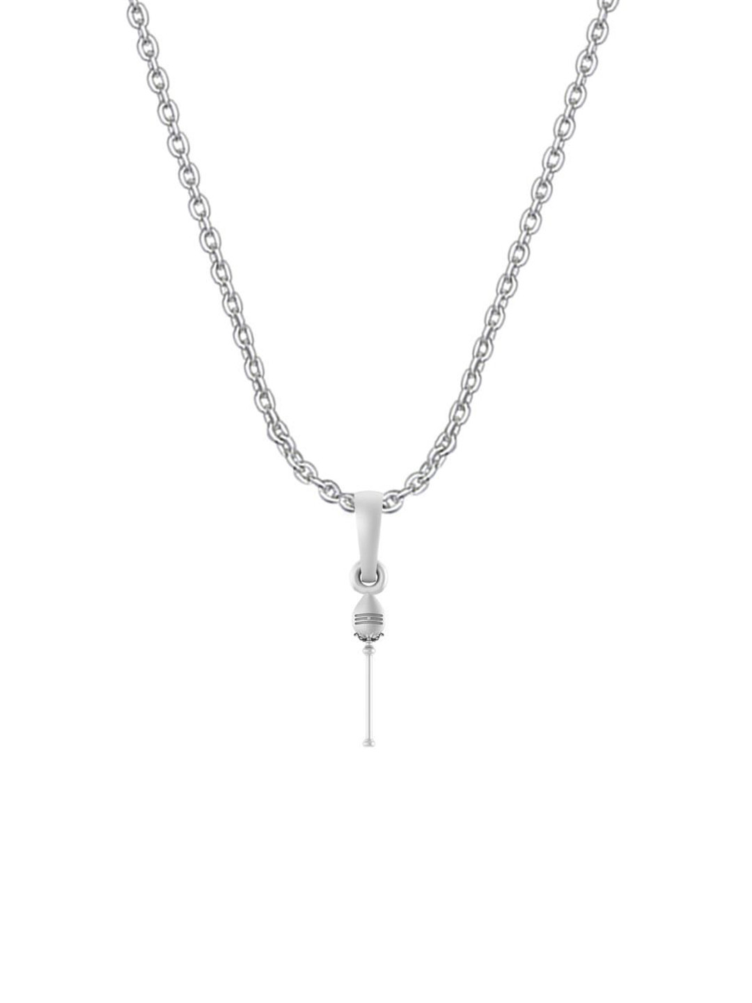 AKSHAT SAPPHIRE Unisex 925 Sterling Silver Vel Pandel Pendant With Anchor Chain