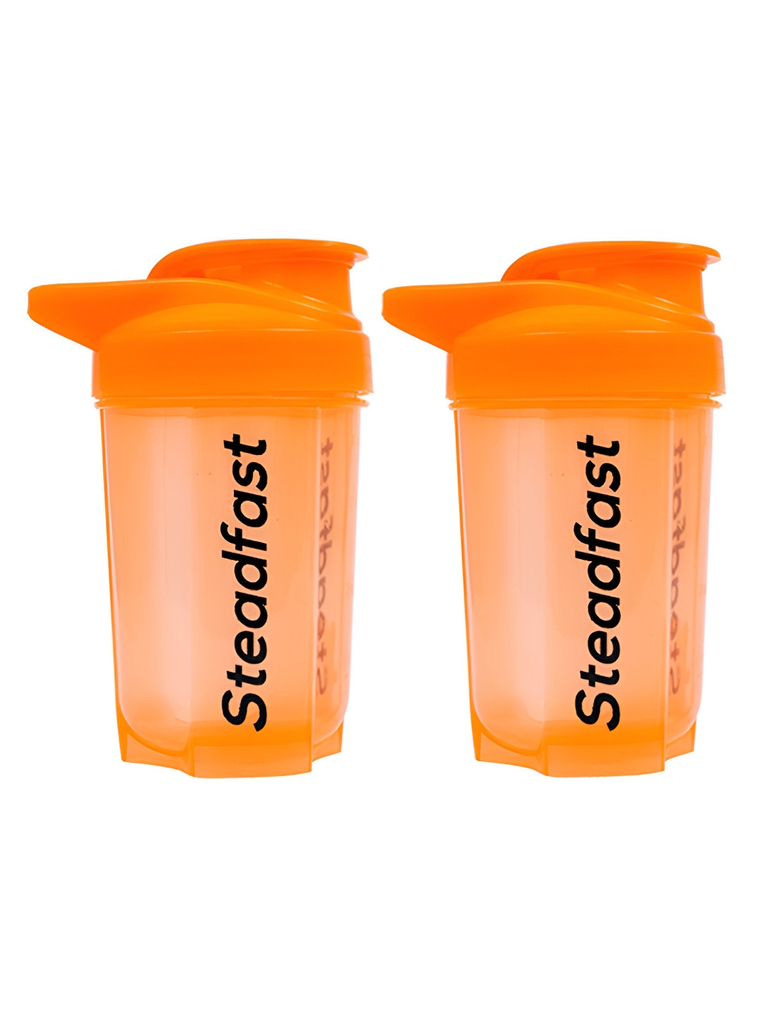 Steadfast Nutrition Orange Plastic Spill Proof 2 Piece Shaker - 400ml