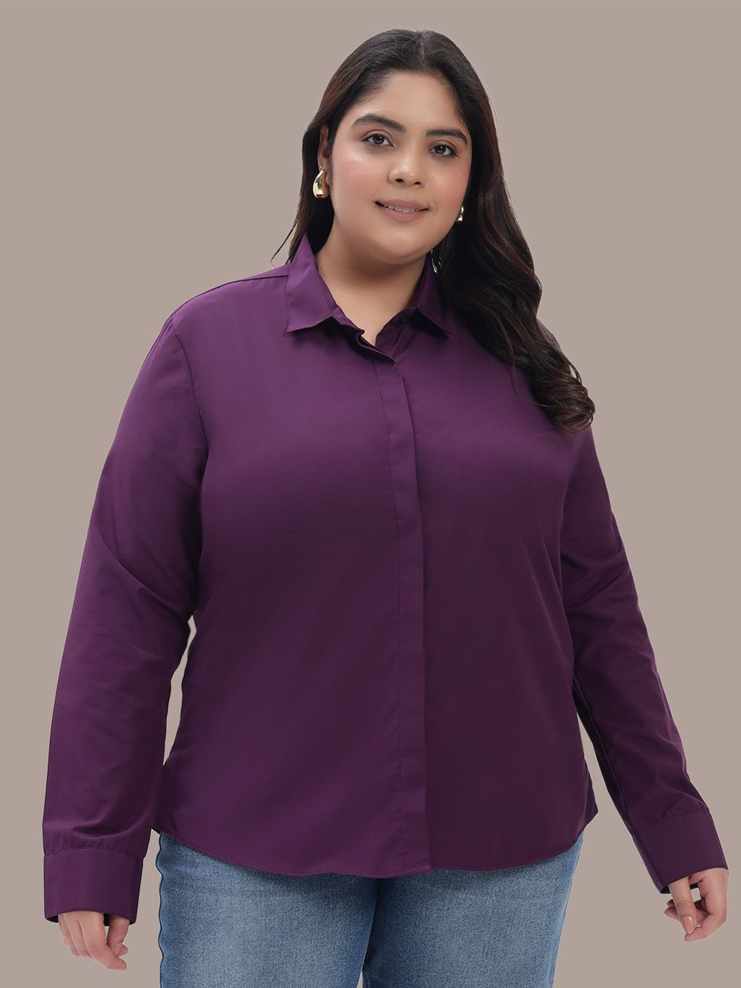 The Roadster Lifestyle Co Wmen Plus Size Casual Shirt