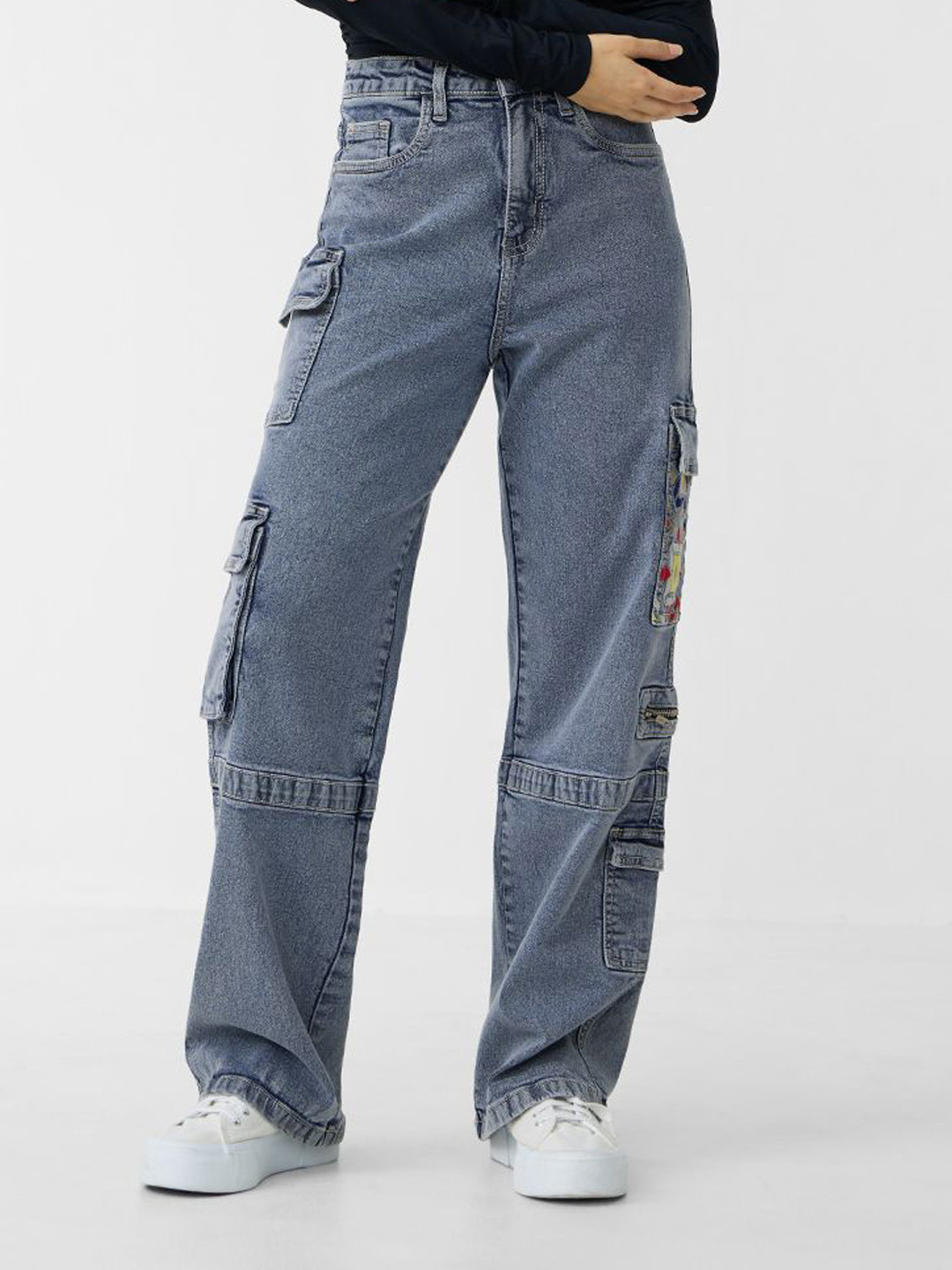 The Souled Store Women Denim Light Blue Straight Fit Jeans
