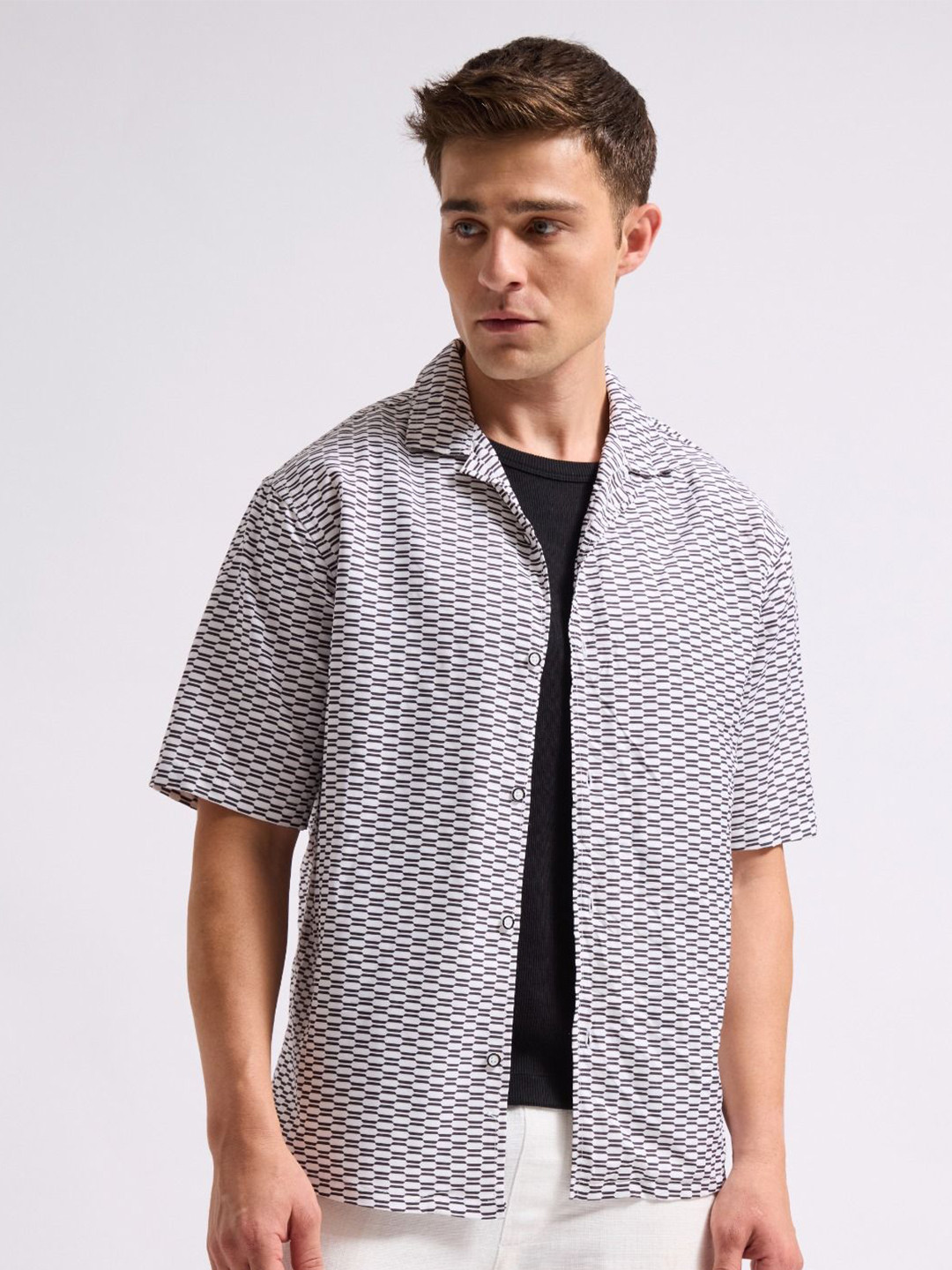 THE BEETEL HOUSE Men Classic Boxy Printed Casual Shirt