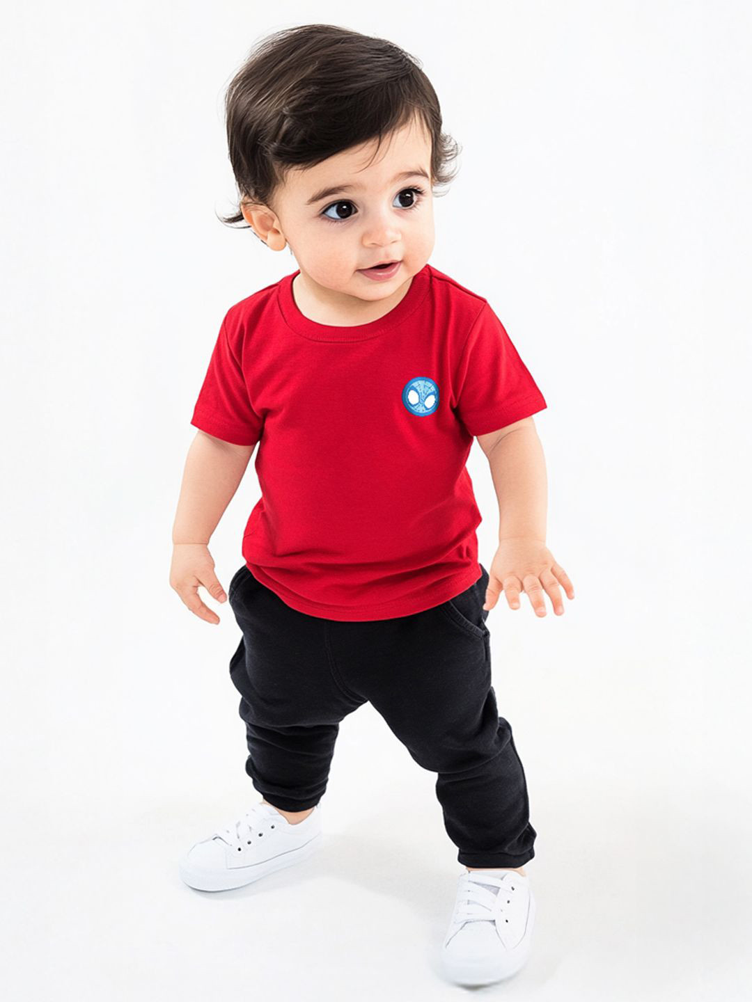 NautiNati Marvel Boys Spiderman Print Cotton T-shirt