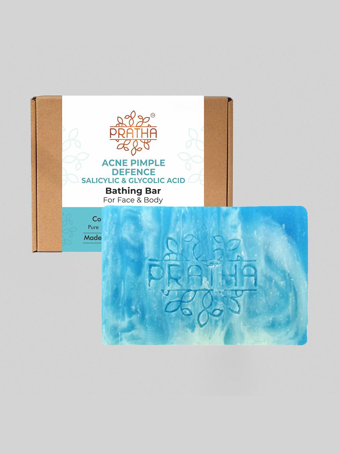 Pratha Acne Pimple Defence Salicylic & Glycolic Acid Bathing Bar - 100 g