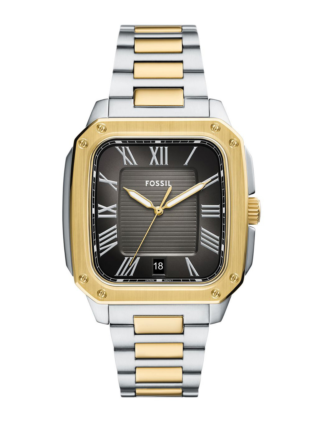 Fossil Men Two Tone Dial & Stainless Steel Straps Analogue Watch AK_FS6123-Two Tone