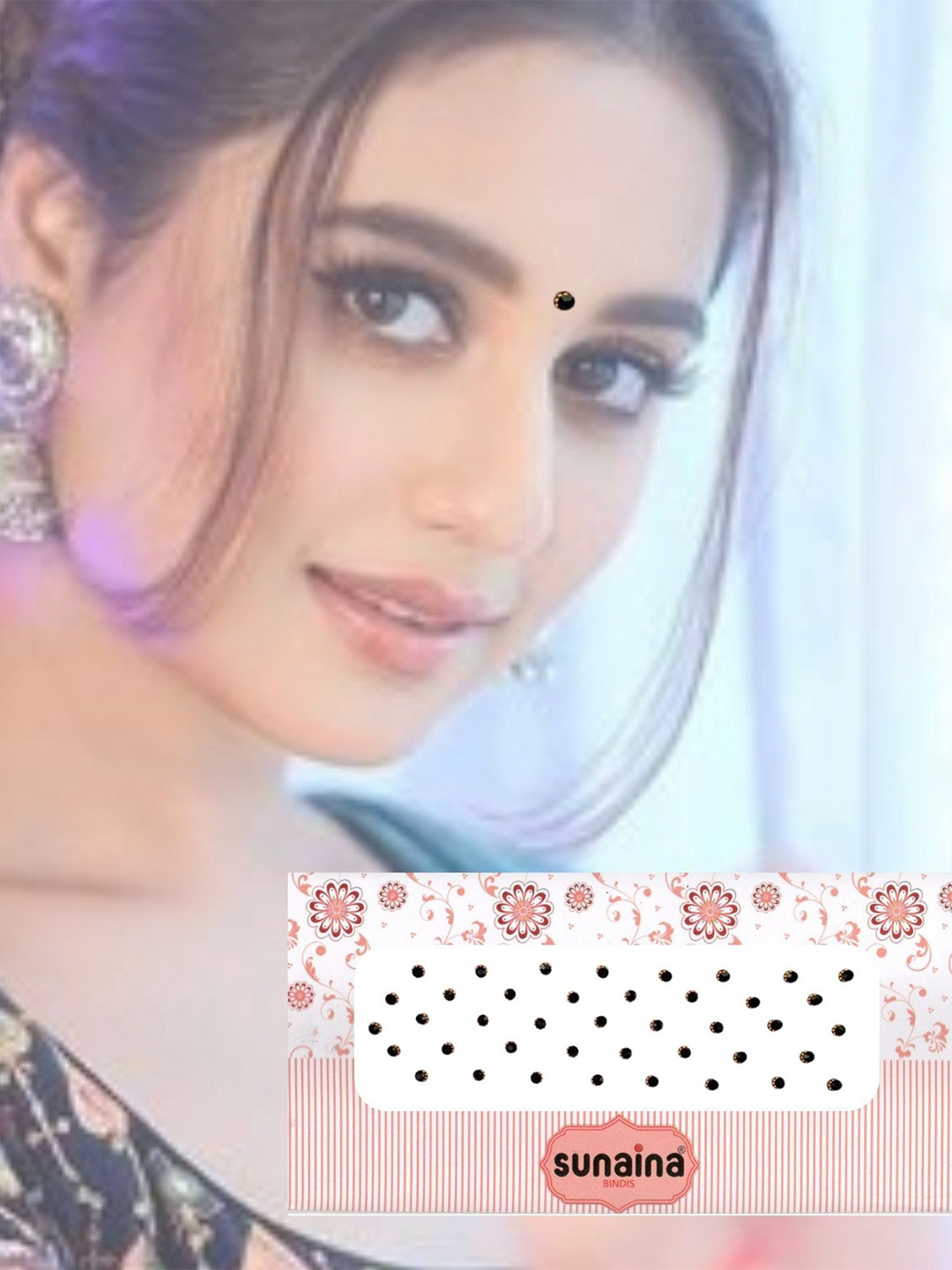 Sunaina Set Of 3 Bridal Collection Small Black Stone Bindi- 40 Pcs Each