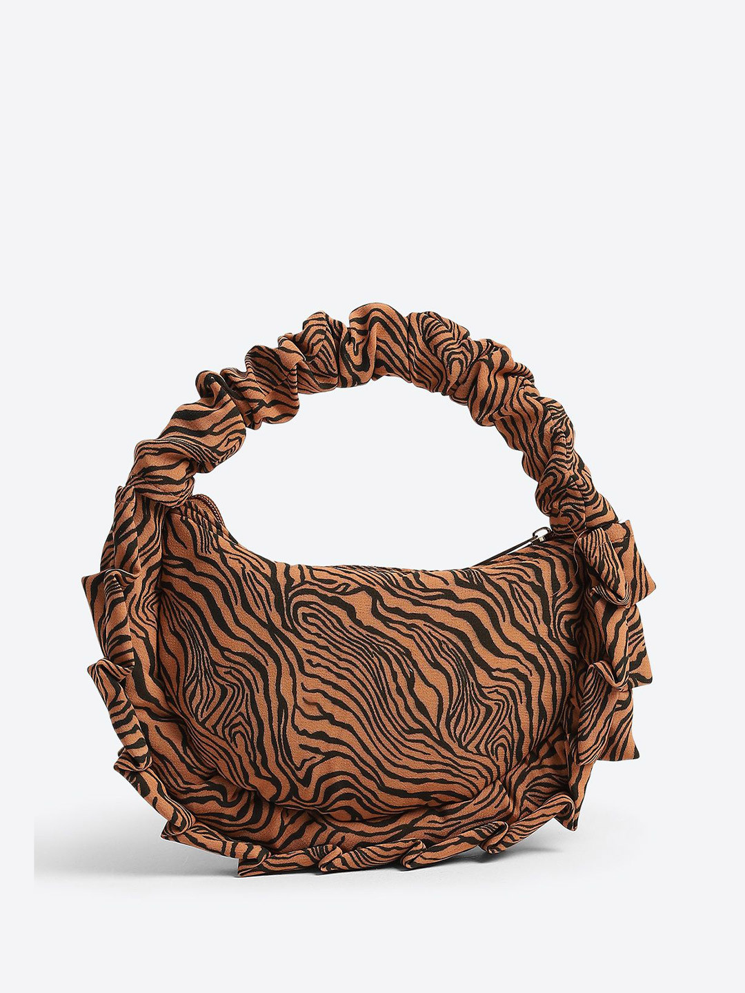 DressBerry Women Animal Print Korean Frill Hand Held Clutch Bag