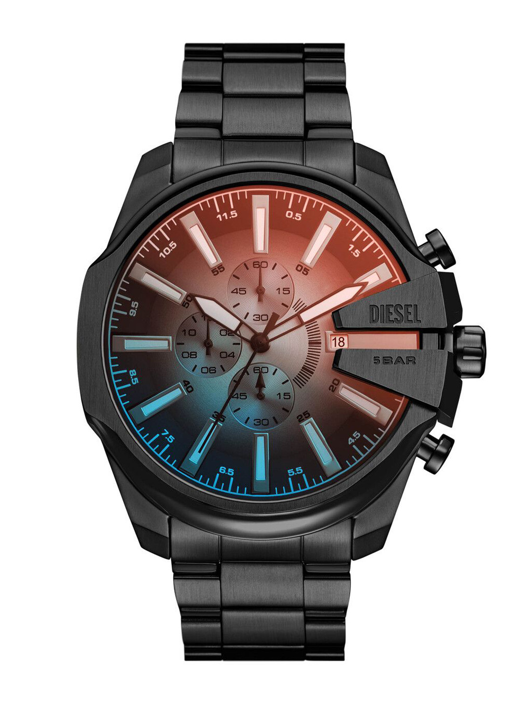 DIESEL Men Skeleton Dial & Stainless Steel Straps Analogue Watch