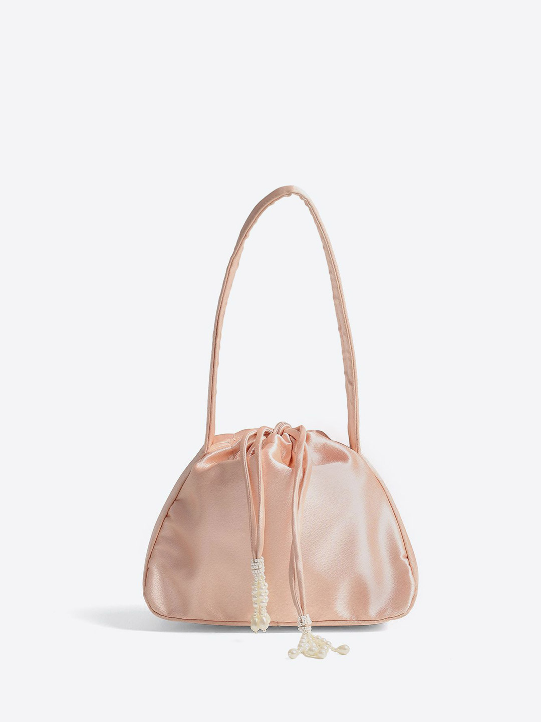 DressBerry Women Satin Blush Bridal Party Drawstring Bag