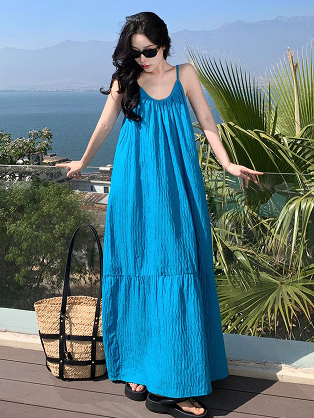 JC Mode Tiered A-Line Maxi Dress