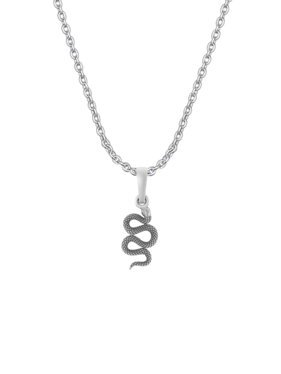 AKSHAT SAPPHIRE Unisex 925 Sterling Silver Snake  Pendants With Chains
