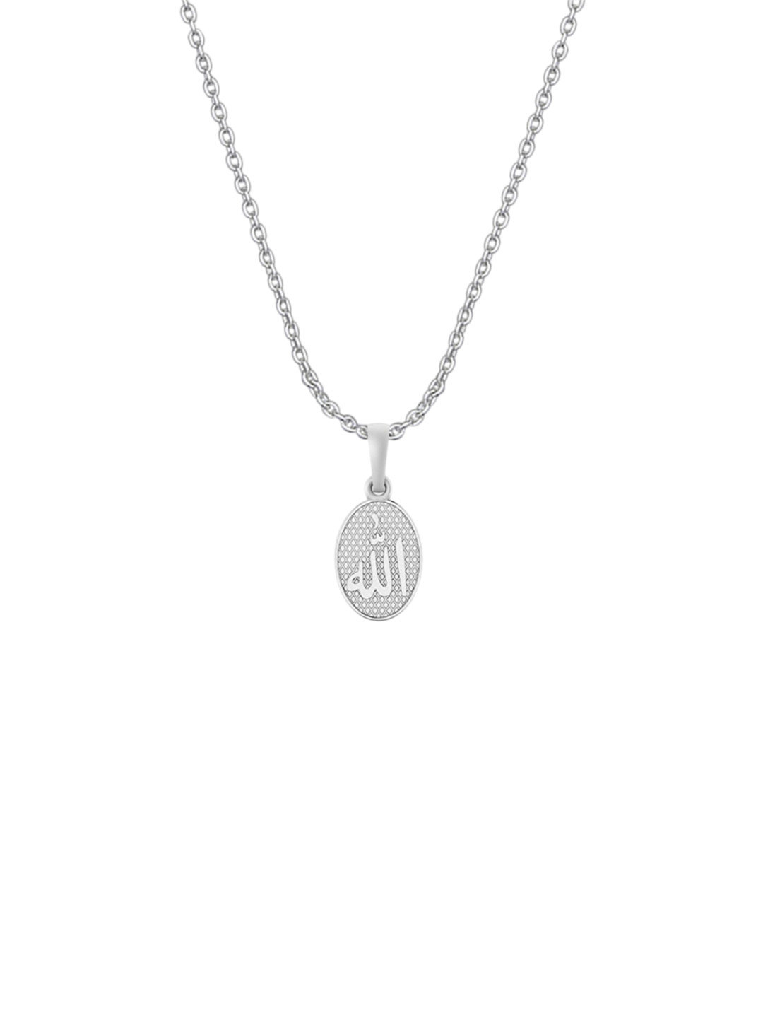 AKSHAT SAPPHIRE Unisex Sterling Silver Allah Pendant With Chain
