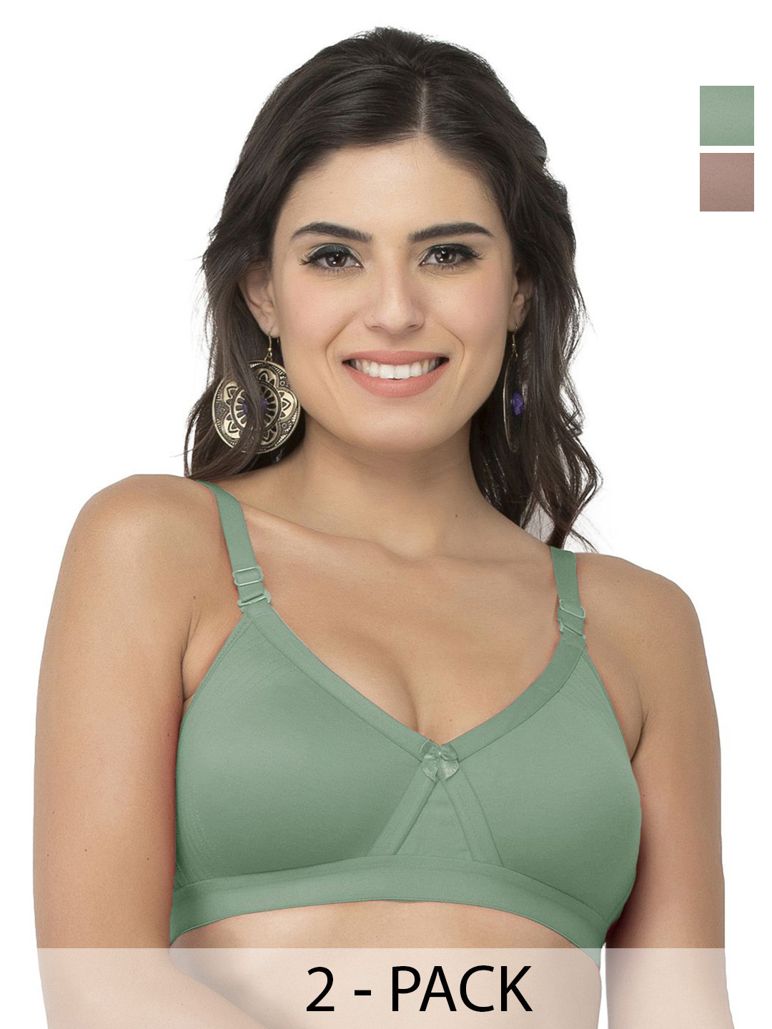 College Girll Women Pack of 2 Minimizer Full Coverage Lightly Padded  Seamless Bra