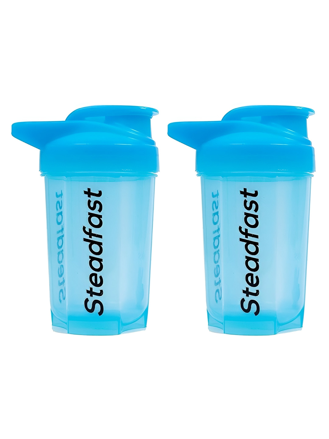 Steadfast Nutrition Blue Plastic Flip Top 2 Piece Shaker - 400ml