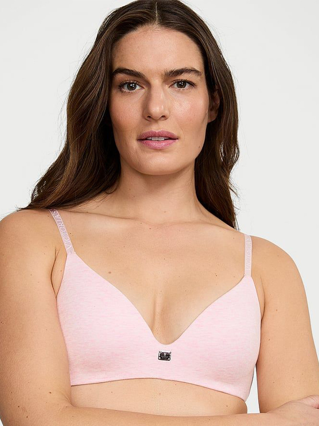 Victoria's Secret Heather Women Full Coverage Lightly Padded Seamless T-shirt Bra