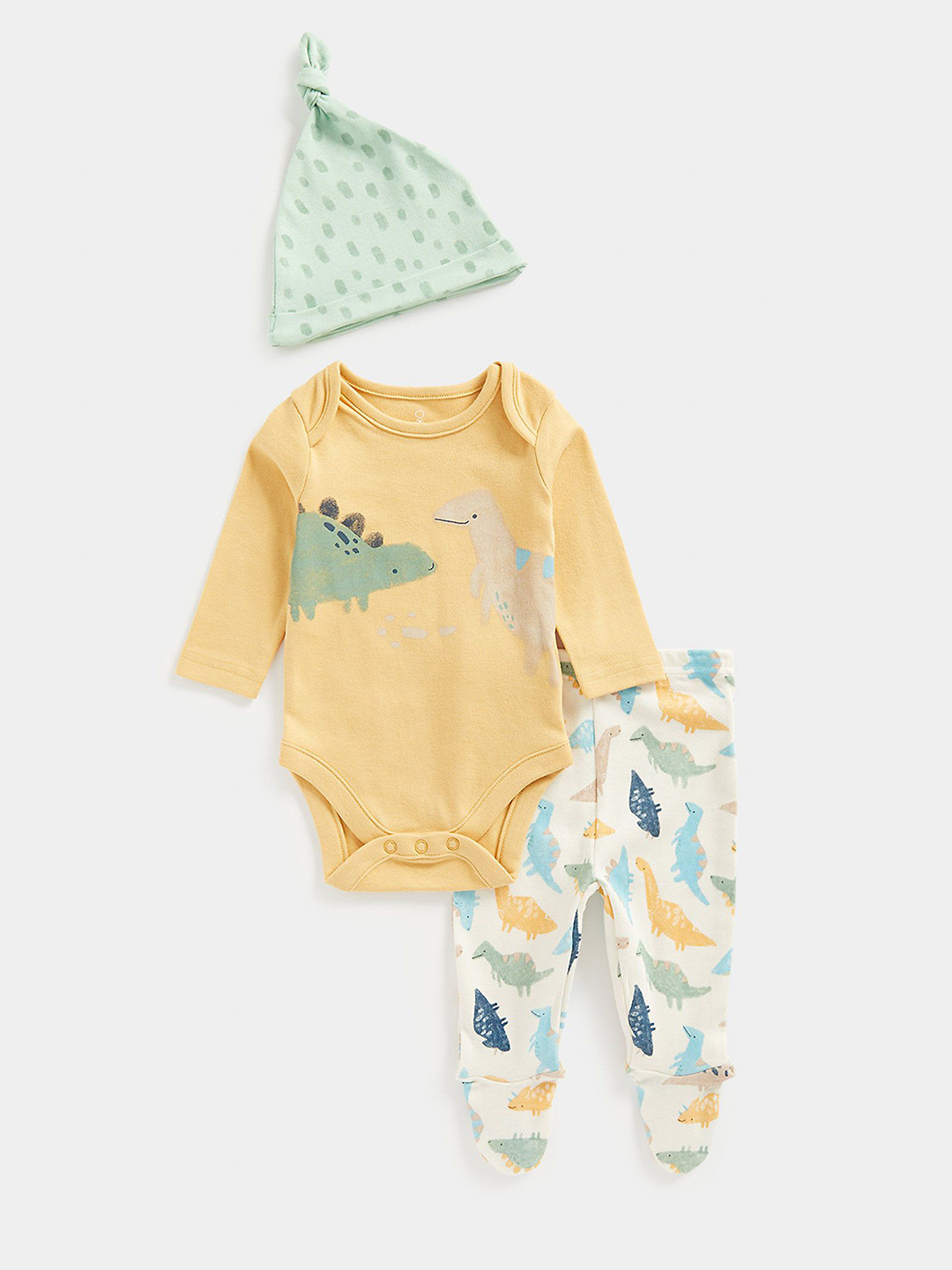 mothercare Infant Boys Pack Of 3 Animal Printed Bodysuit Baby Apparel Gift Set
