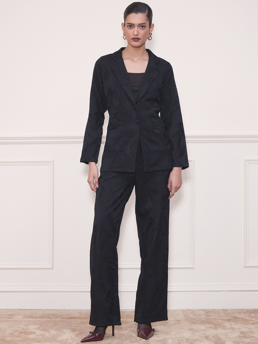 AND Notched Lapel Collar Blazer With Trouser