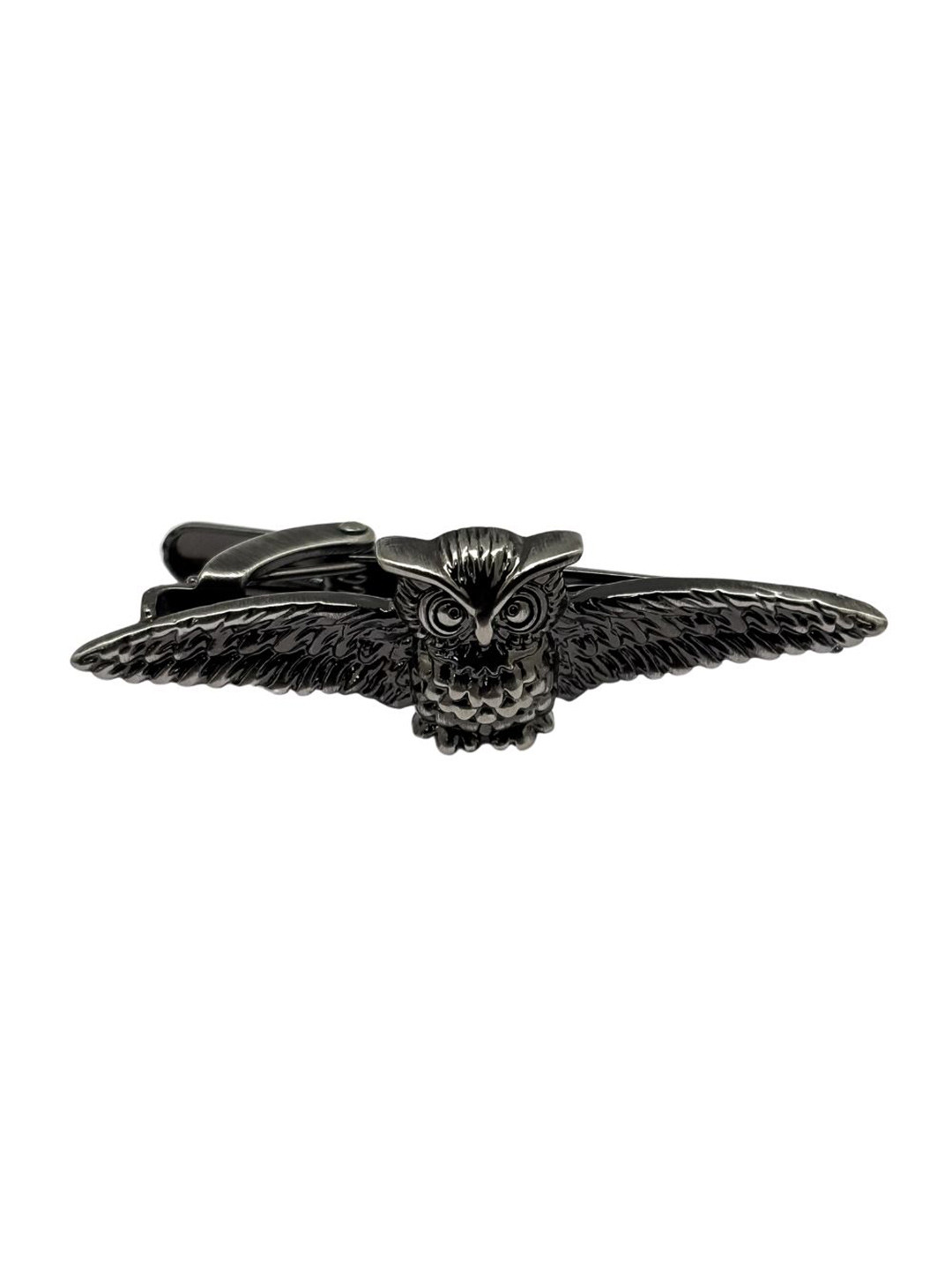 The Tie Hub Gunmetal Owl Design Brass Tie Bar for Men