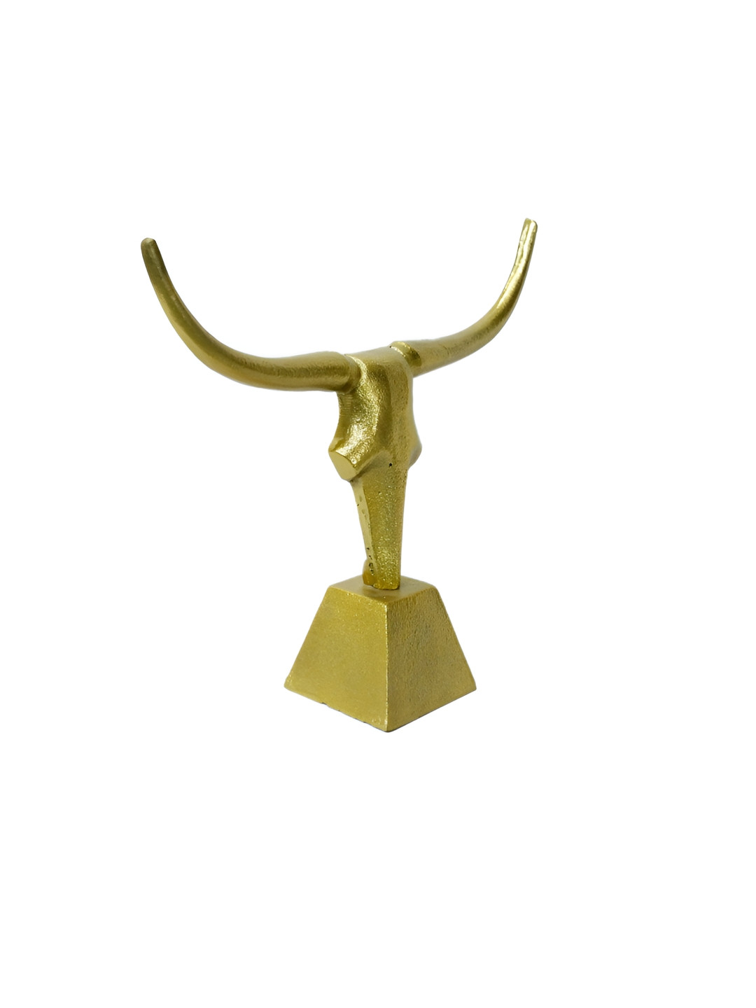 SHAURYA DESIGNS Gold Metal Metallic Living Room Small Showpiece - 4.3 Inches