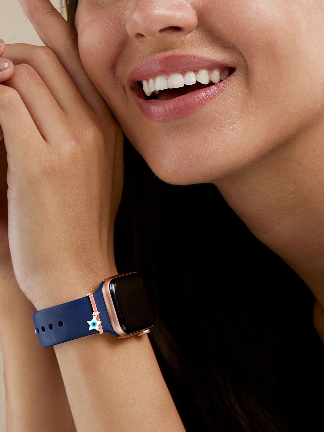 MINUTIAE Rose Gold-Plated Crystal-Studded WatchCharm