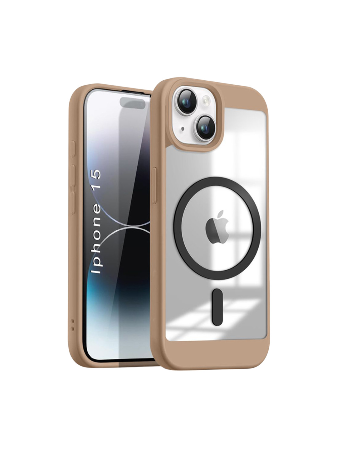 Luxury Kase Shockproof Transparent Clear Hard Back Cover Case Soft Edge Mobile Accessories