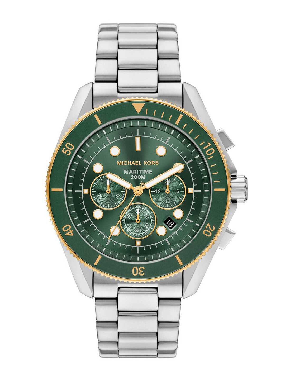 Michael Kors Men Mineral Glass Dial & Stainless Steel Straps Analogue Watch