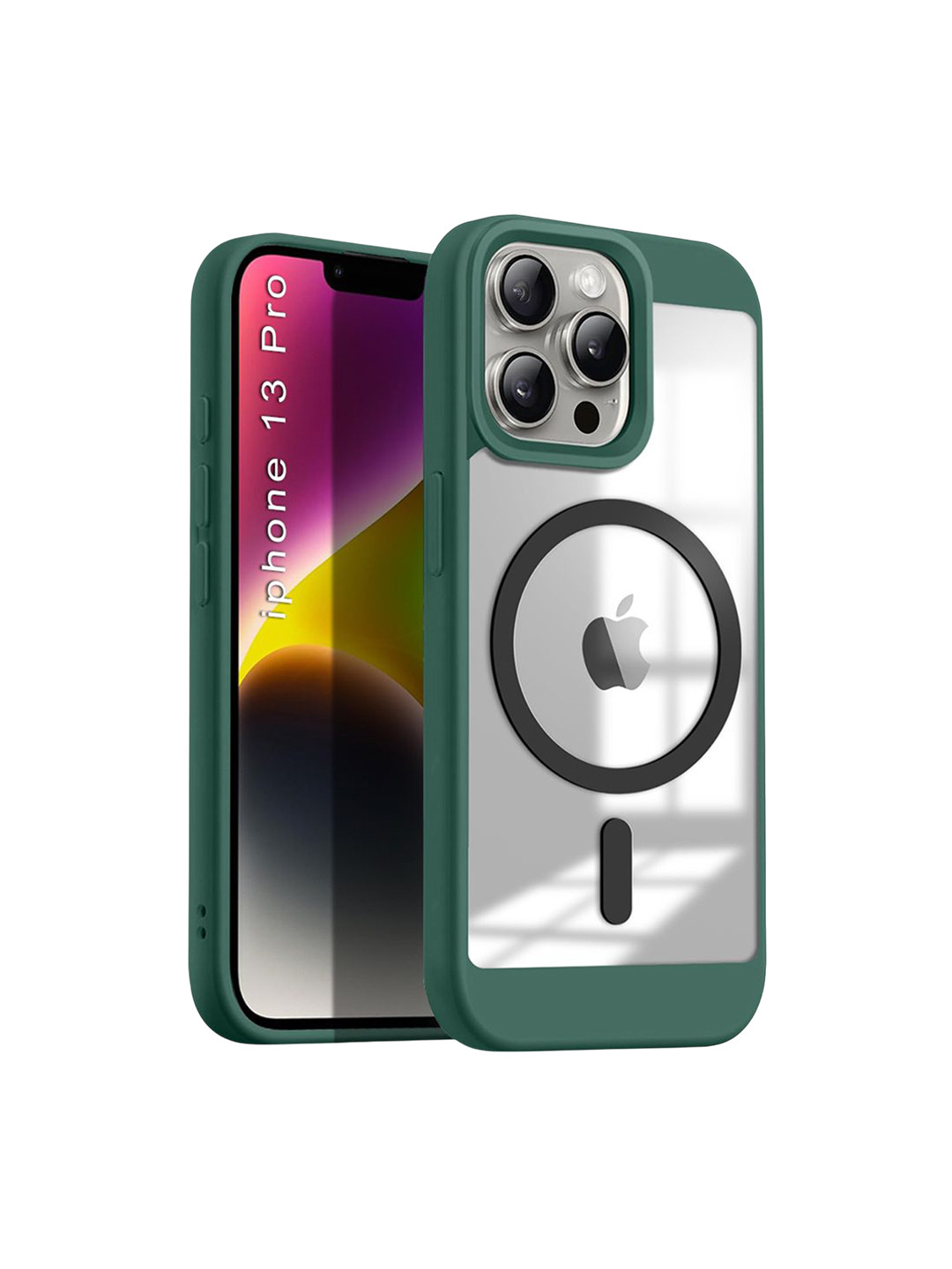 LuxuryKase Shockproof Transparent iPhone 13 Pro Back Case Mobile Accessories