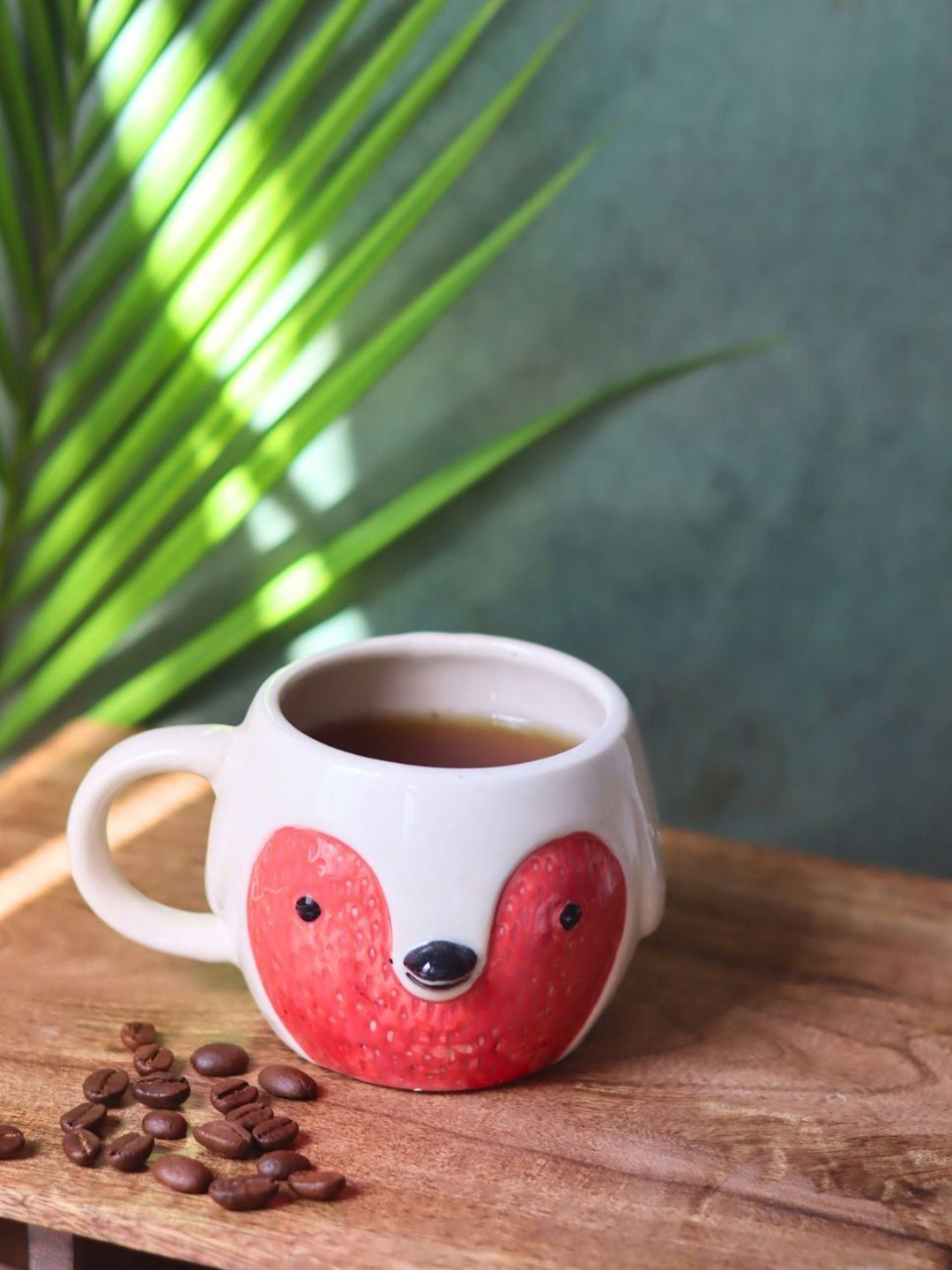 WEAVING HOMES Bloom White Conversational Ceramic Handmade Mug-300ml