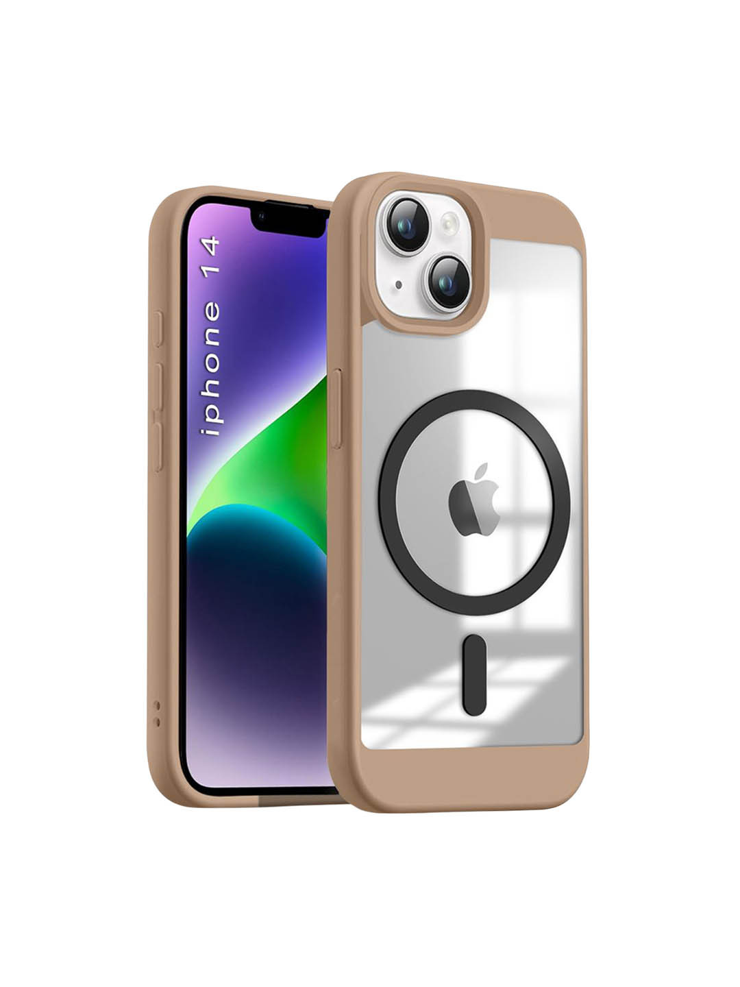 Luxury Unisex IPhone 14 Shockproof Transparent Clear Hard Back Cover Case with Soft Edge