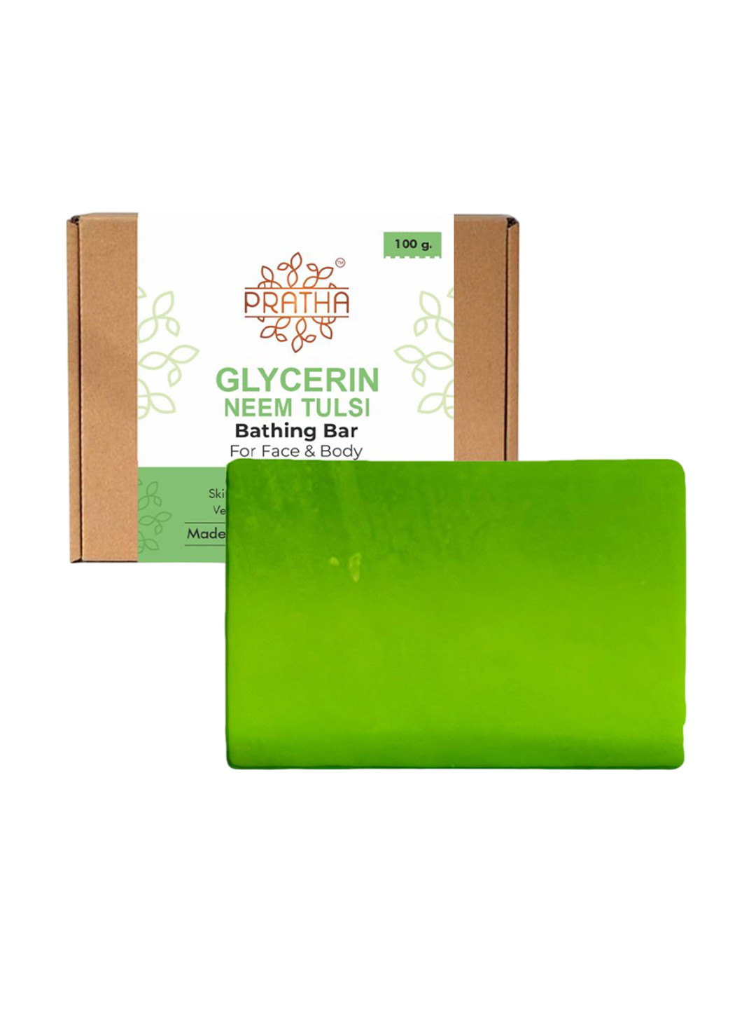 Pratha Glycerin Neem Tulsi Bathing Bar - 100 g