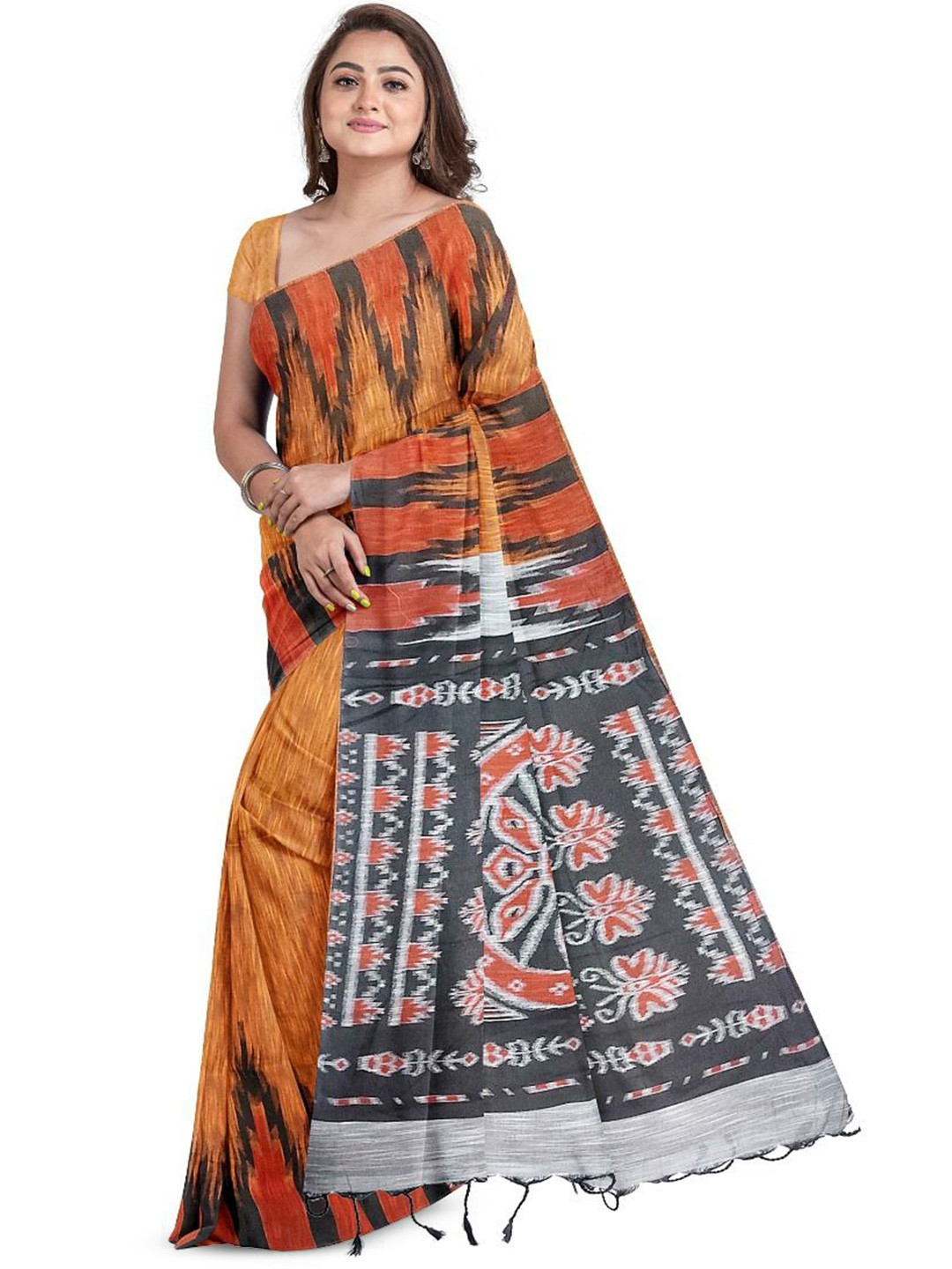 TITHI SAREES Ethnic Motifs Sambalpuri Saree