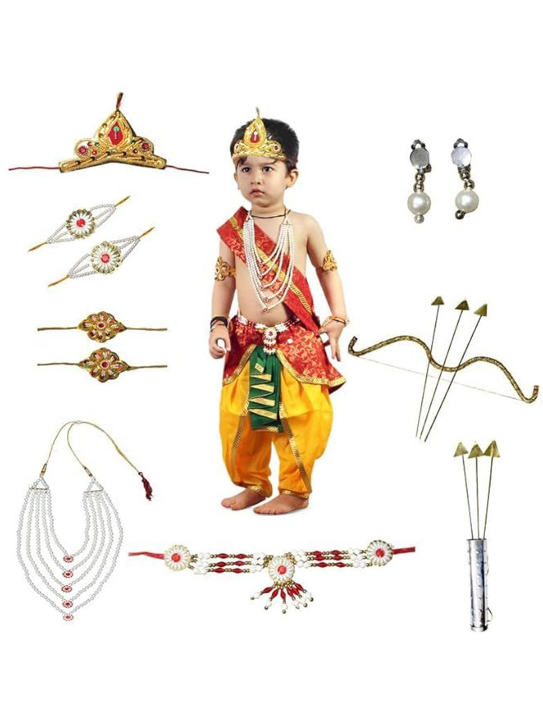 Kaku Fancy dresses Infant Boys Top With Dhoti Pant Ram Costume