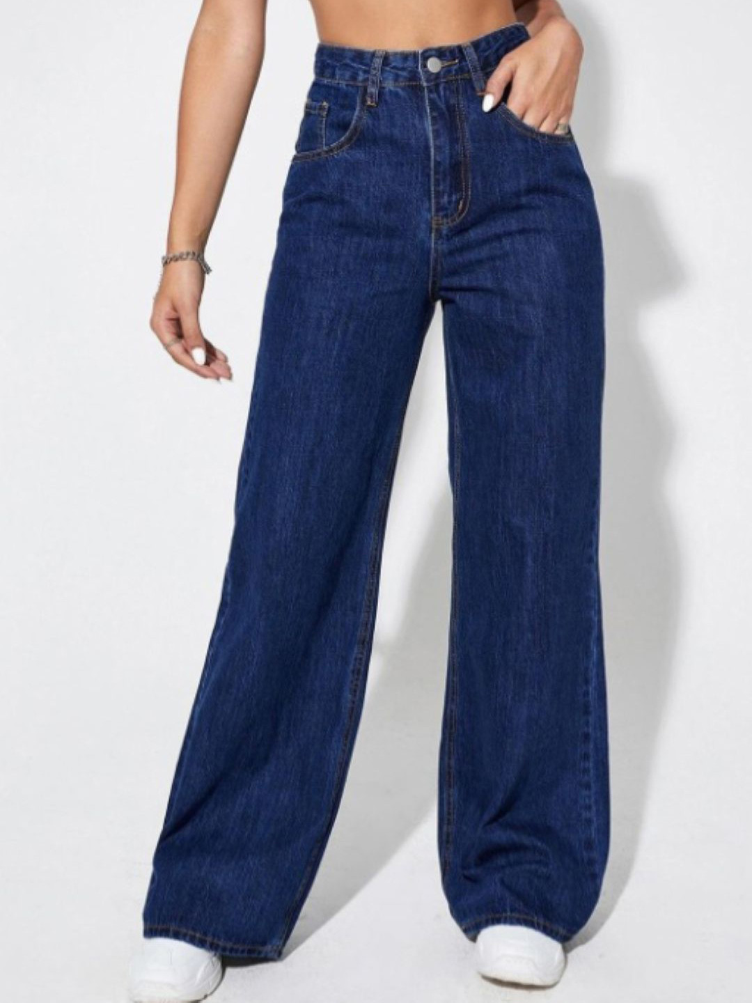 VBEAUTI Women Boyfriend Fit High-Rise Clean No Fade Stretchable Jeans