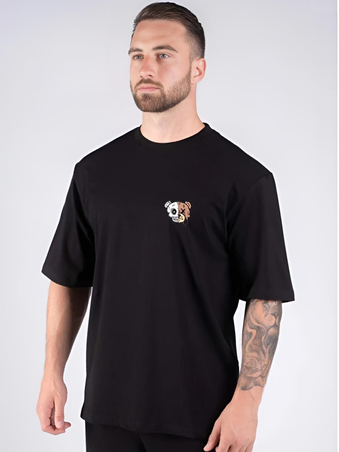 Unicus Apparel Men Graphic Printed Round Neck Cotton Oversized T-shirt