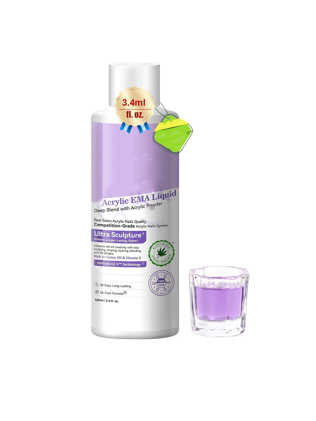 Ekinsu Ultra Sculpture Acrylic EMA Liquid - 100 ml