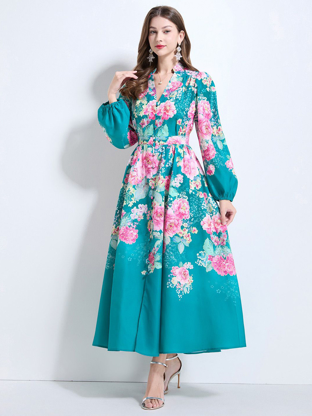 JC Collection Floral Printed Maxi Dress