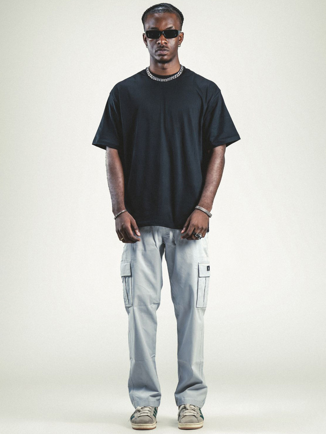 Echolope Men Relaxed Straight Leg Fit Comfortable & Durable Cotton Cargos Trousers