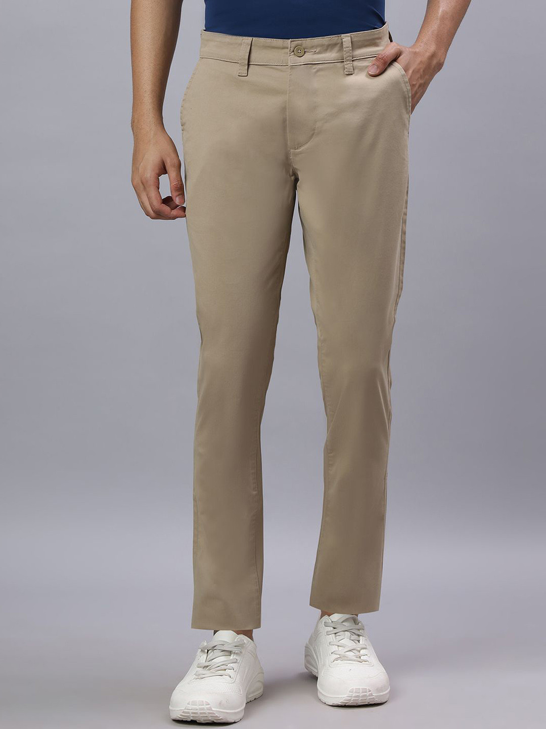 R.Code by The Roadster Life Co. Men Urban Slim Slim Fit Cotton Trousers