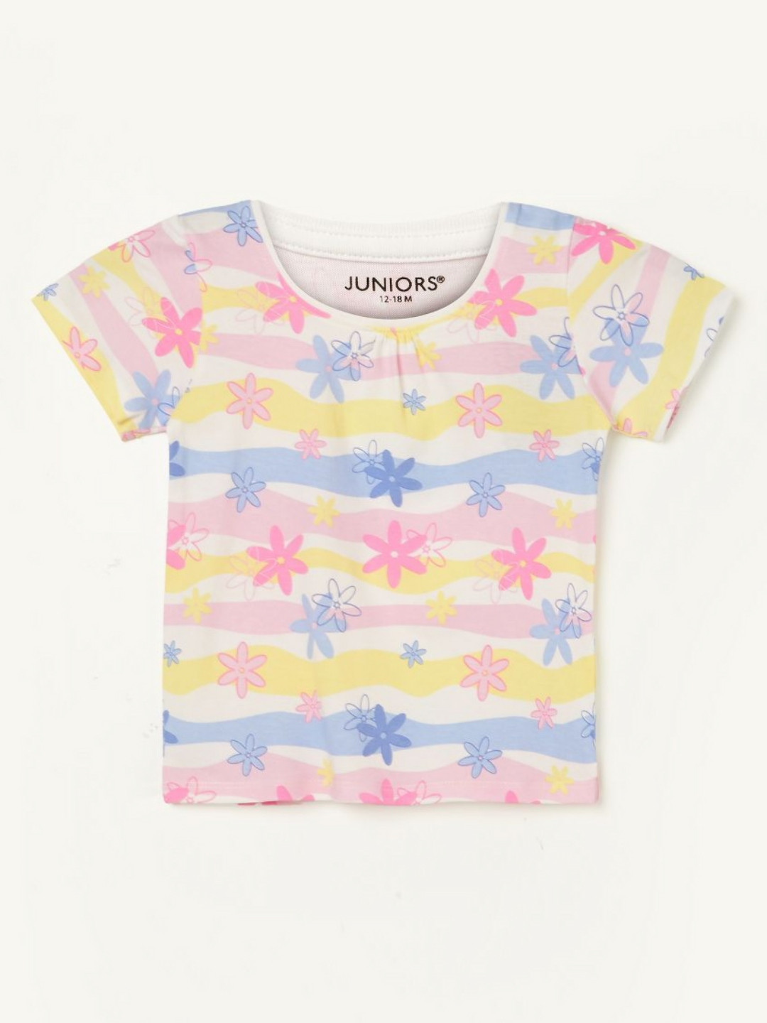 Juniors by Lifestyle Girls Conversational Printed Cotton T-shirt
