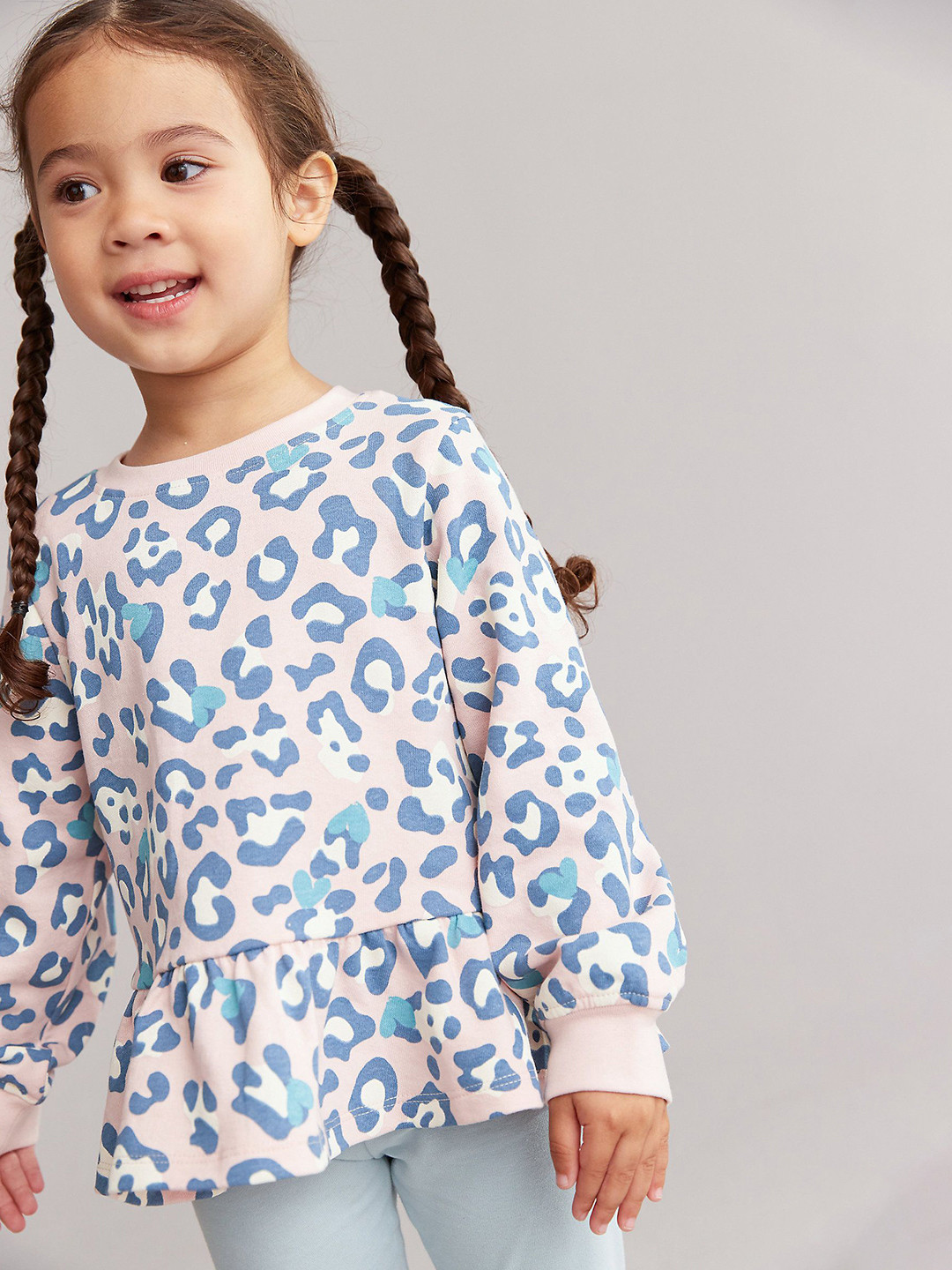 mothercare Girls Leopard Printed Sweatshirt