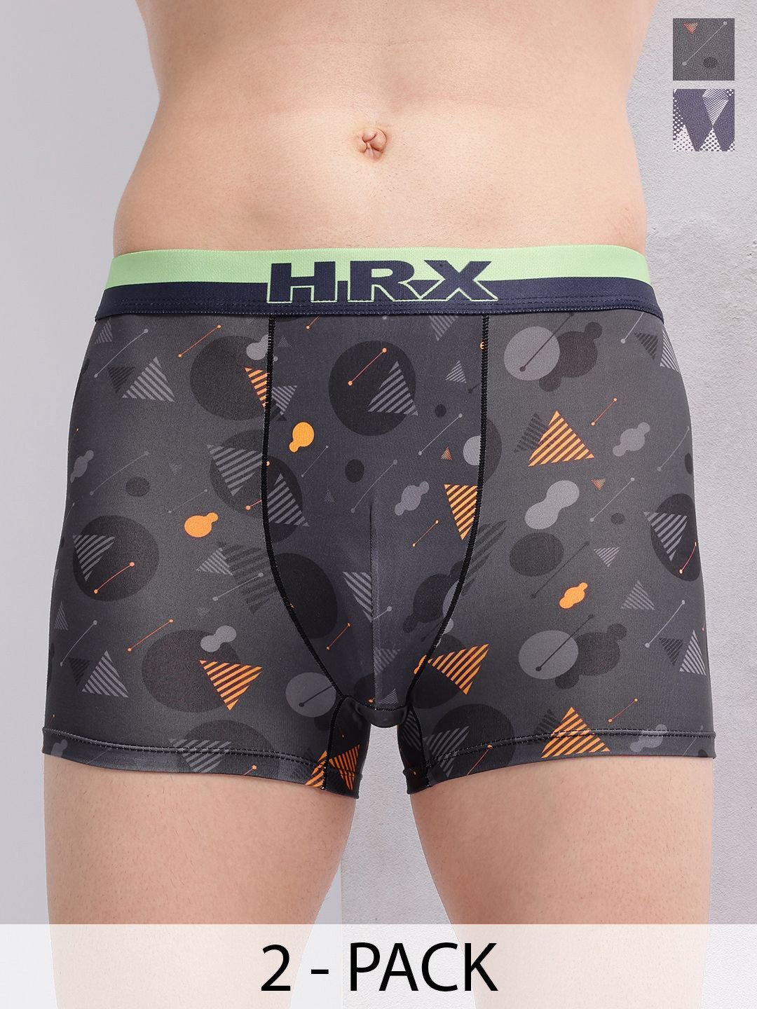HRX by Hrithik Roshan Pack Of 2 Printed Trunks HTO-PV-Print-103-111-S