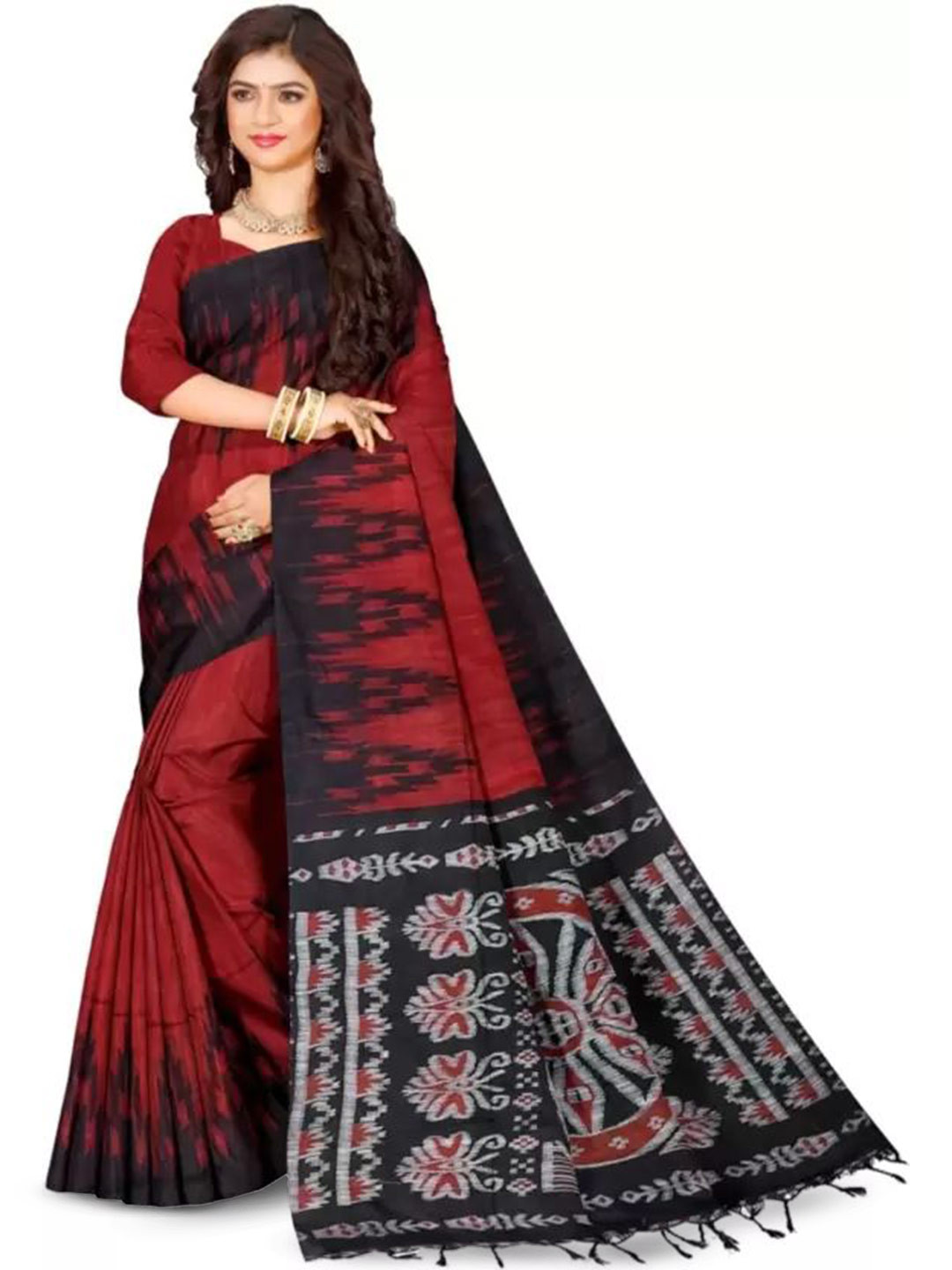 TITHI SAREES Ethnic Motifs Sambalpuri Saree